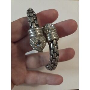 Vintage rope style cuff bracelet with crystals